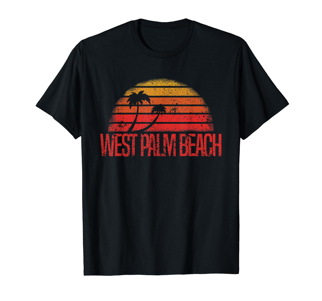 West Palm Beach 70S Throwback T-Shirt - Fun Novelty Design for Adults - T-Shirt, Sweatshirt, Hoodie