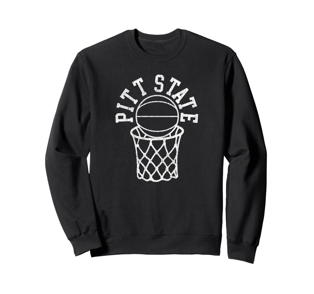 Pitt State Hoops Distressed Sweatshirt - Fun Novelty Design for Adults - T-Shirt, Sweatshirt, Hoodie