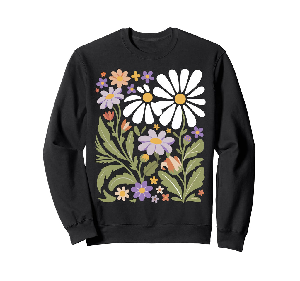 Wildflowers Flowers Pattern Sweatshirt - Aesthetic Graphic for Adults - T-Shirt, Sweatshirt, Hoodie
