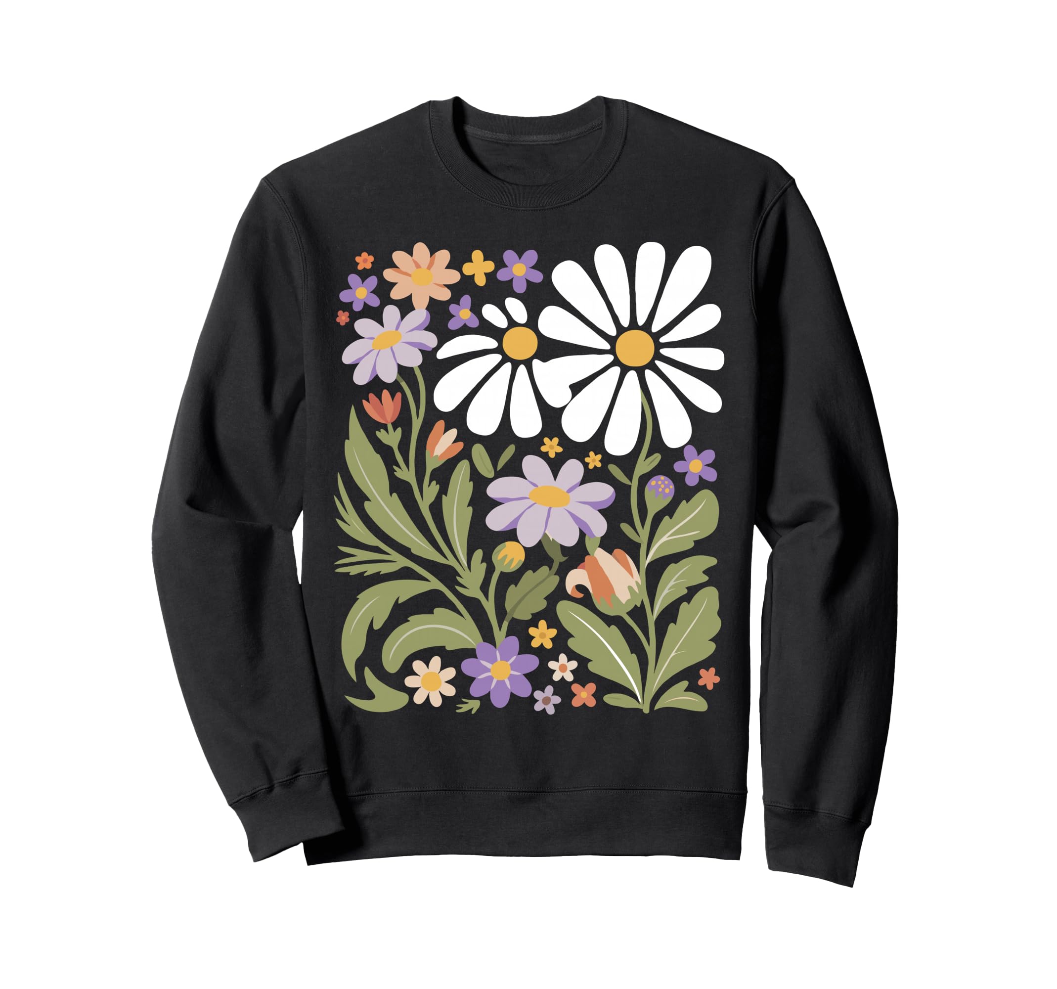 Wildflowers Flowers Pattern Sweatshirt - Aesthetic Graphic for Adults - T-Shirt, Sweatshirt, Hoodie