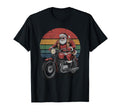 Santa Riding Motorcycle 90S Holiday T-Shirt - Custom Art Print for Adults - T-Shirt, Sweatshirt, Hoodie
