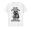 Funny Raccoon Coffee Overthinker T-Shirt - Aesthetic Graphic for Adults - T-Shirt, Sweatshirt, Hoodie