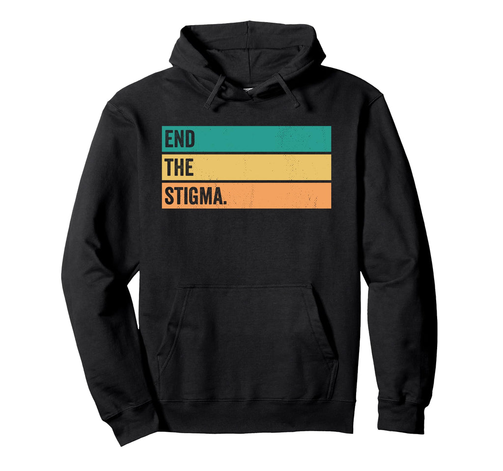 End Stigma Mental Health Awareness Hoodie - Custom Art Print for Adults - T-Shirt, Sweatshirt, Hoodie