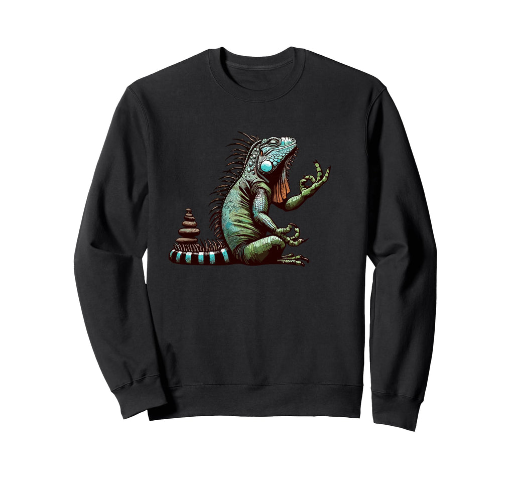 Meditation Iguana Yoga Pose Sweatshirt - Casual Everyday Wear Unisex - T-Shirt, Sweatshirt, Hoodie