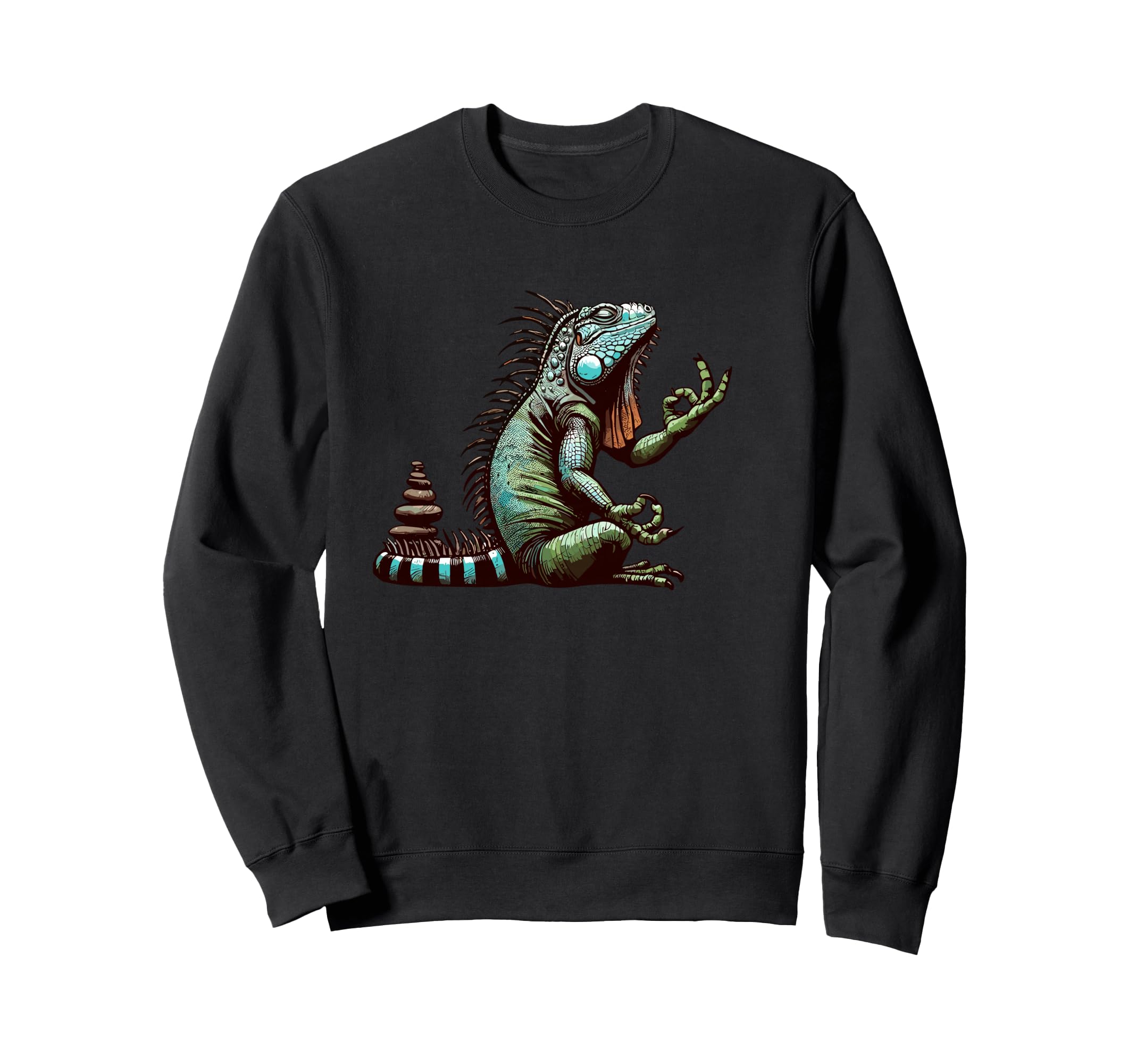 Meditation Iguana Yoga Pose Sweatshirt - Casual Everyday Wear Unisex - T-Shirt, Sweatshirt, Hoodie