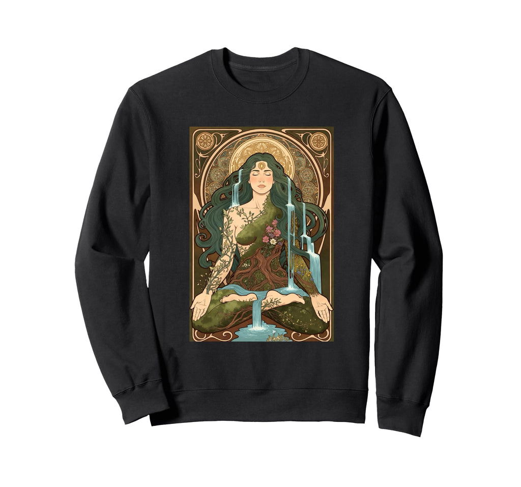 Mother Nature Gaia Goddess Art Sweatshirt - Trendy Graphic for Adults - T-Shirt, Sweatshirt, Hoodie