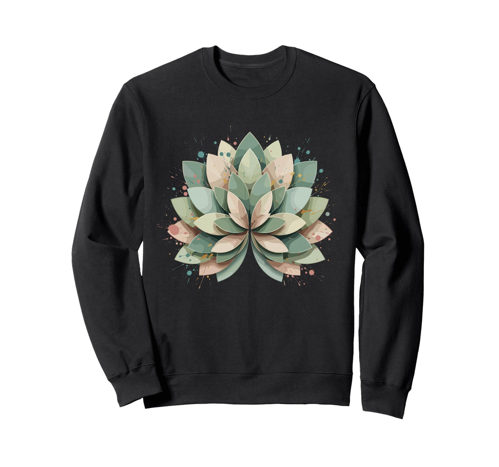 Pastel Lotus Mandala Boho Yoga Sweatshirt - Minimalist Print for Adults - T-Shirt, Sweatshirt, Hoodie