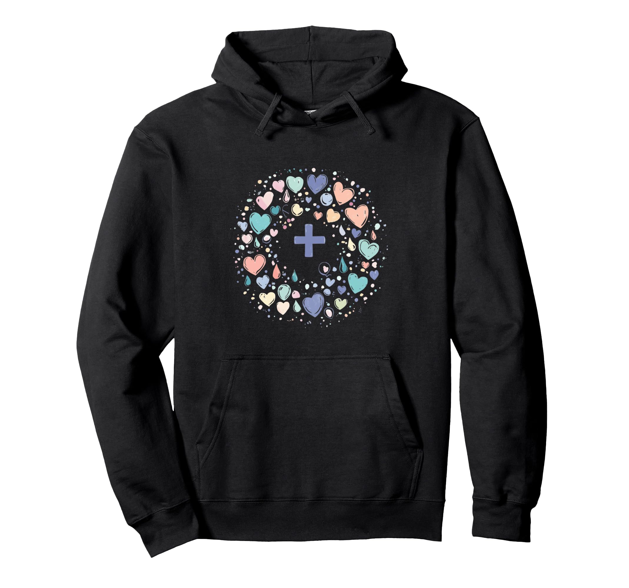 Colorful Heart Mandala Mindfulness And Hoodie - Streetwear Style Unisex - T-Shirt, Sweatshirt, Hoodie