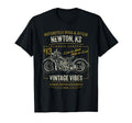 Newton Ks Usa Motorcycle Distressed T-Shirt - Custom Art Print Unisex - T-Shirt, Sweatshirt, Hoodie
