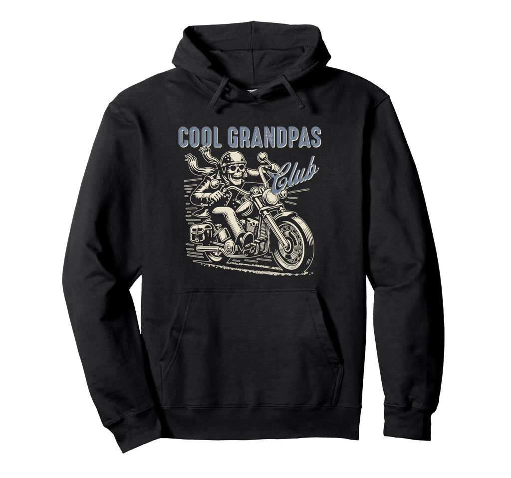 Grandpas Club Biker Grandpa Grandpa Hoodie - Custom Art Print Unisex - T-Shirt, Sweatshirt, Hoodie