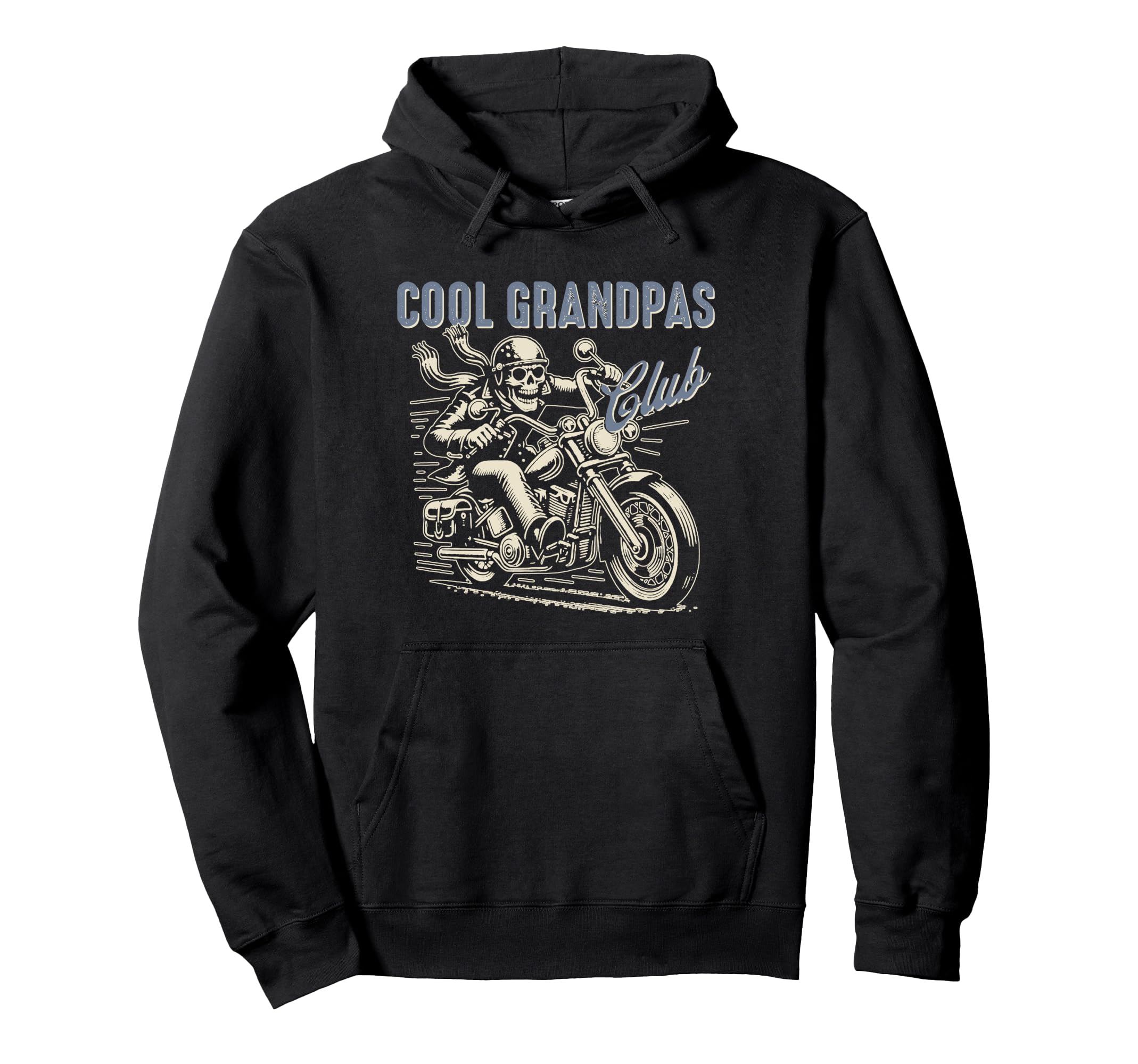 Grandpas Club Biker Grandpa Grandpa Hoodie - Custom Art Print Unisex - T-Shirt, Sweatshirt, Hoodie