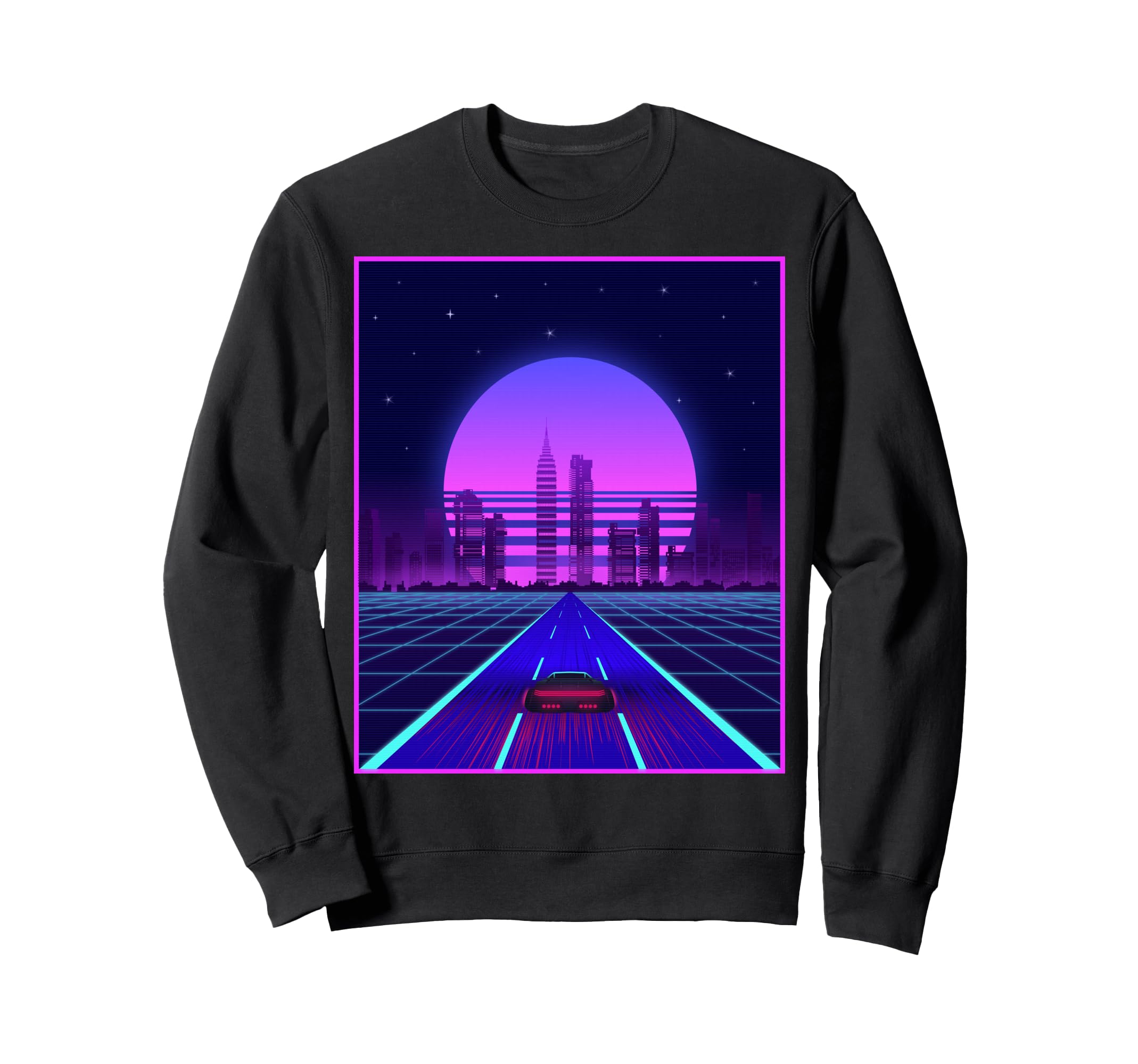 Vaporwave Synthwave Car Outrun Aesthetic Sweatshirt - Graphic Print Unisex - T-Shirt, Sweatshirt, Hoodie