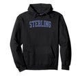 Sterling Il Distressed Blue Varsity Hoodie - Novelty Apparel for Adults - T-Shirt, Sweatshirt, Hoodie