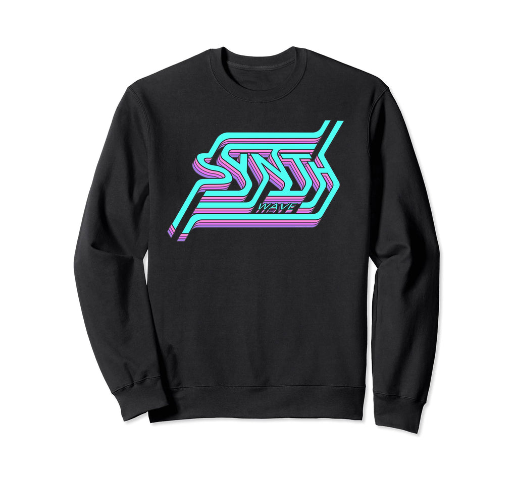 Synthwave Electronic Music And Sweatshirt - Custom Art Print Men Women - T-Shirt, Sweatshirt, Hoodie