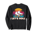 Palm Trees Lets Roll Quad Roller Sweatshirt - Graphic Print for Adults - T-Shirt, Sweatshirt, Hoodie