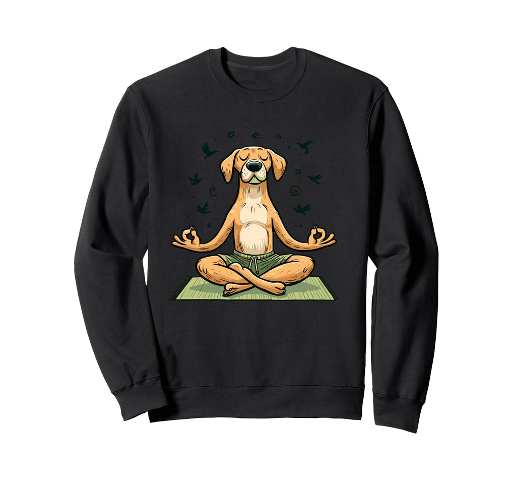 Meditation Dog Yoga Pose Relaxing Sweatshirt - Casual Everyday Wear Unisex - T-Shirt, Sweatshirt, Hoodie