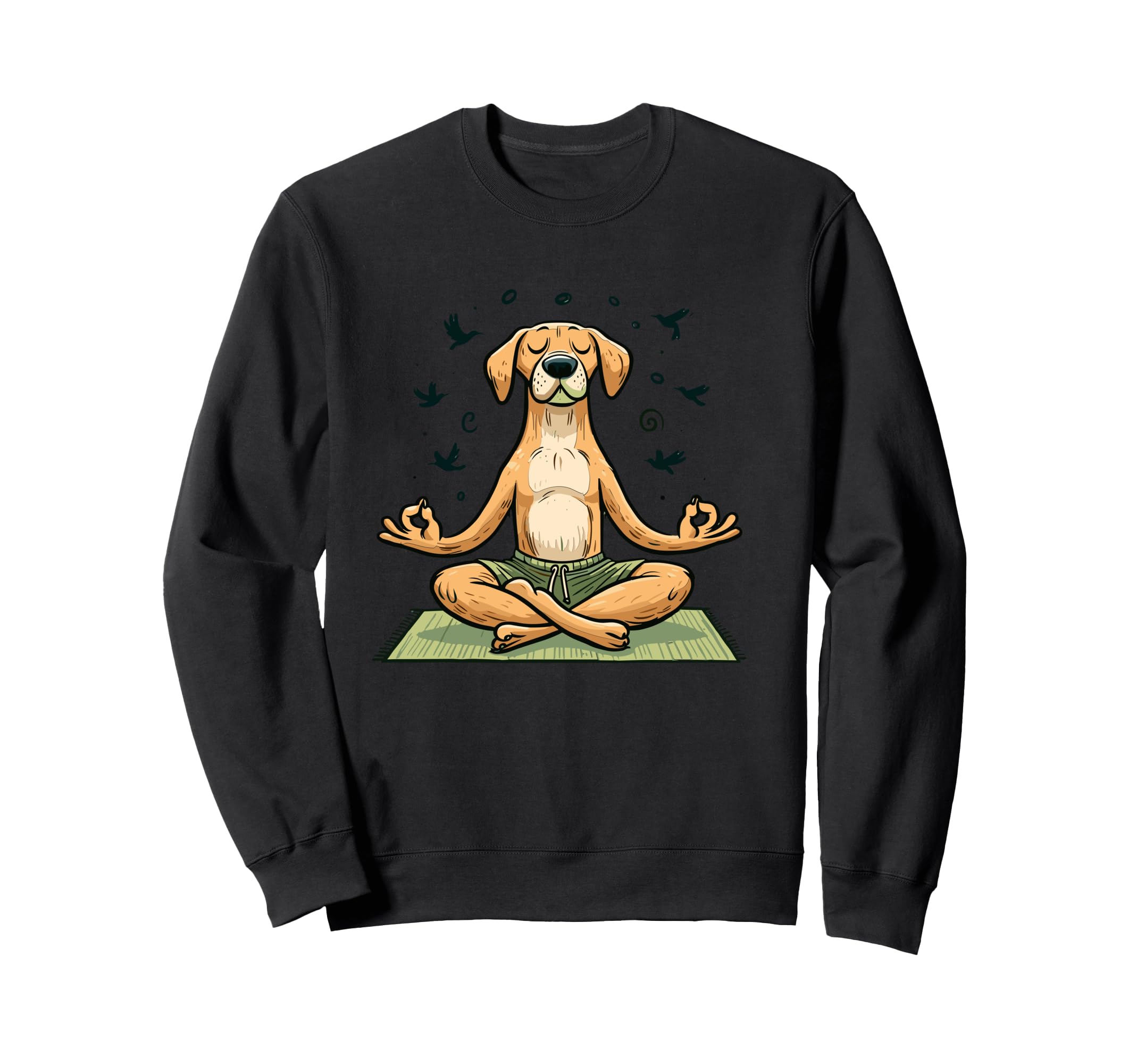 Meditation Dog Yoga Pose Relaxing Sweatshirt - Casual Everyday Wear Unisex - T-Shirt, Sweatshirt, Hoodie