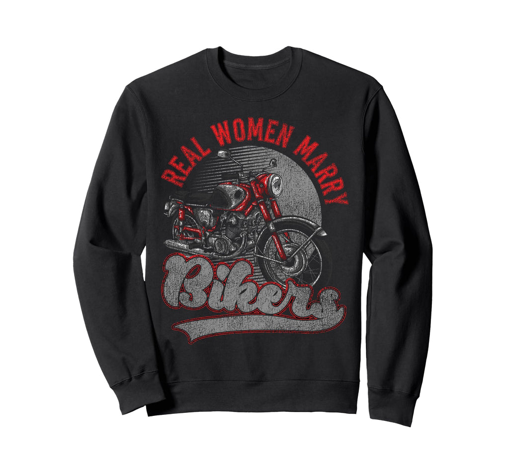 Motorcycle Biker Husband Wife Sweatshirt - Fun Novelty Design Men Women - T-Shirt, Sweatshirt, Hoodie