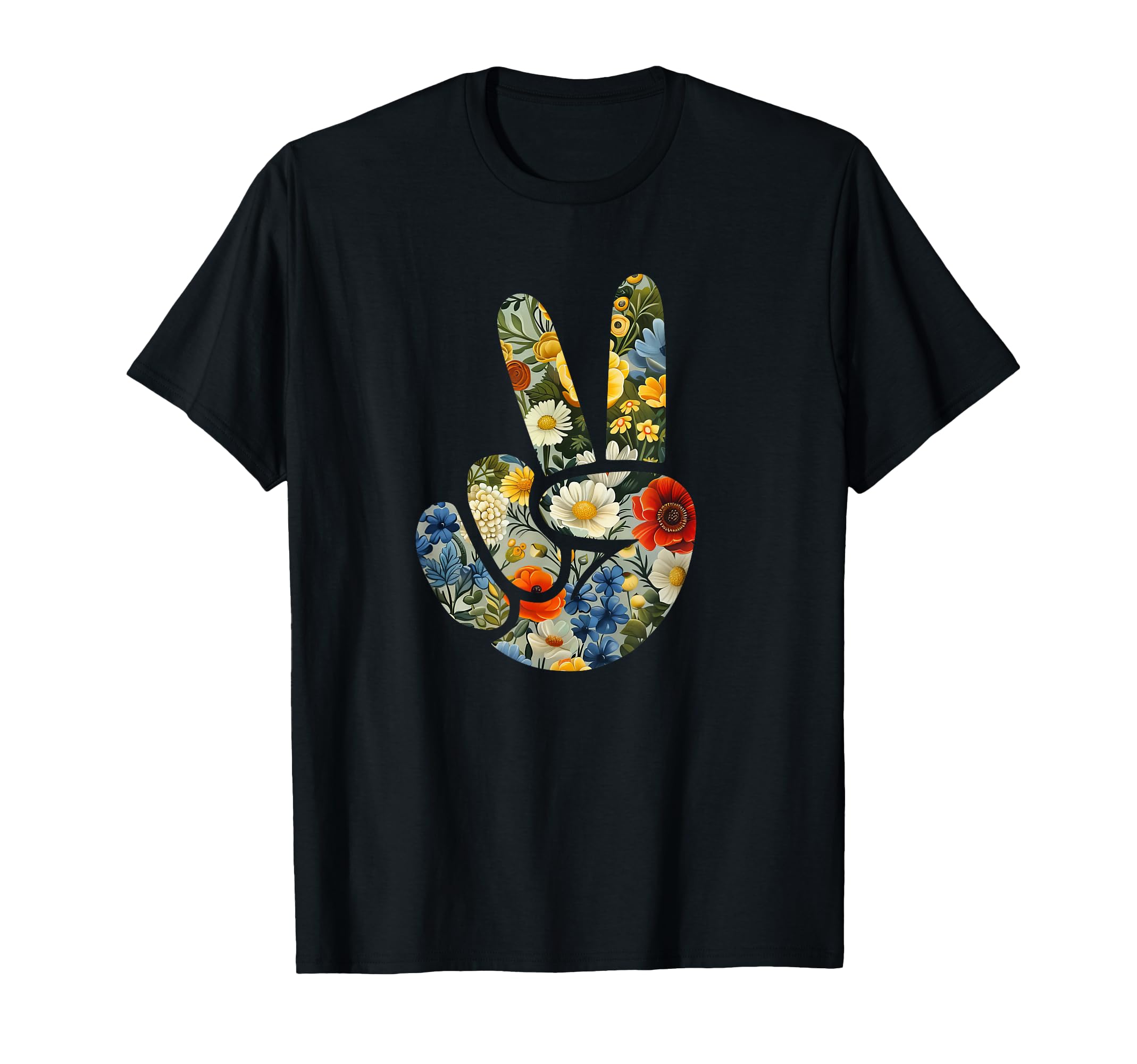Elegant Silhouette Wildflowers Floral T-Shirt - Fun Novelty Design Unisex - T-Shirt, Sweatshirt, Hoodie