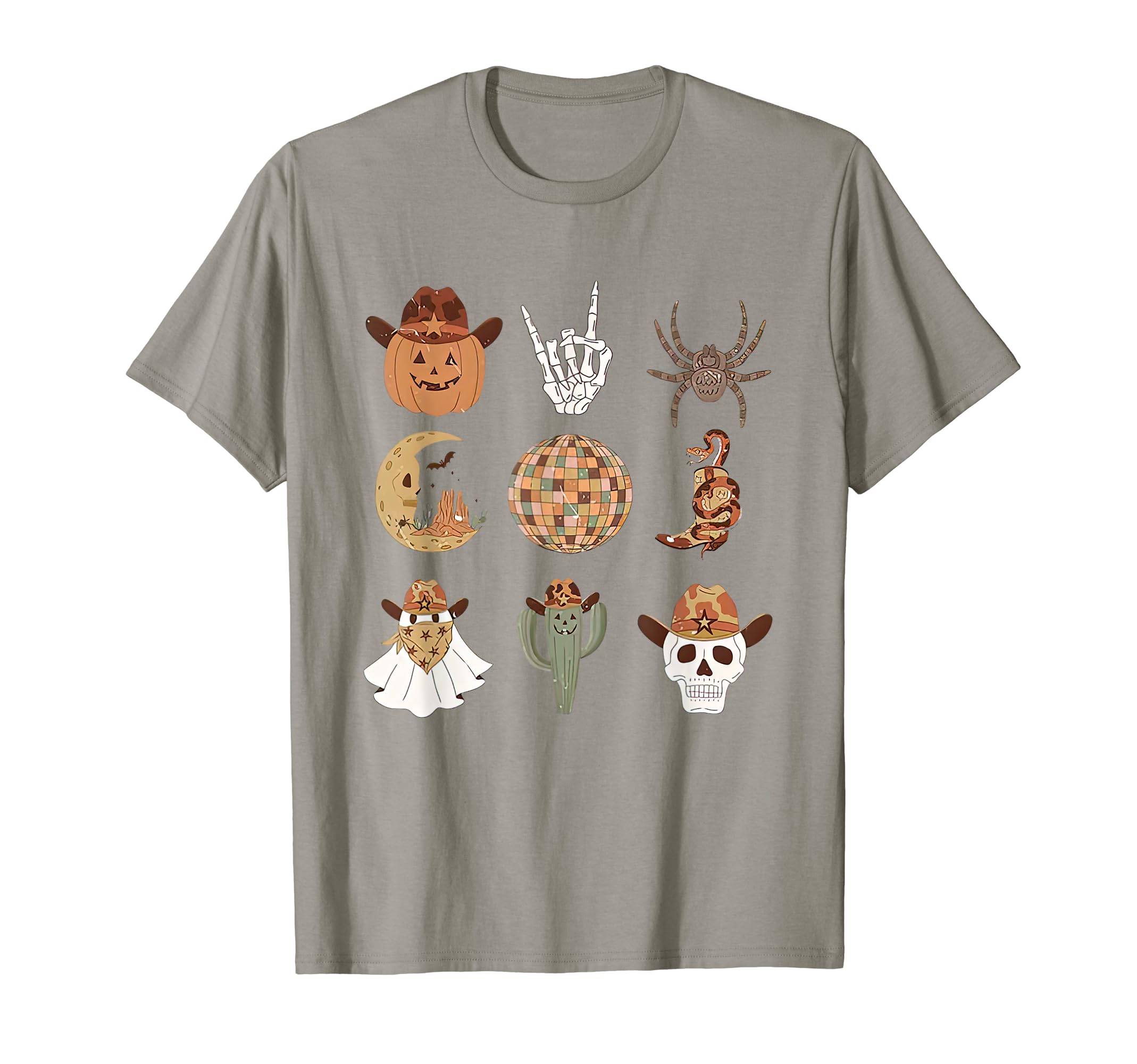 Country Western Halloween Pumpkin Skull T-Shirt - Novelty Apparel Unisex - T-Shirt, Sweatshirt, Hoodie
