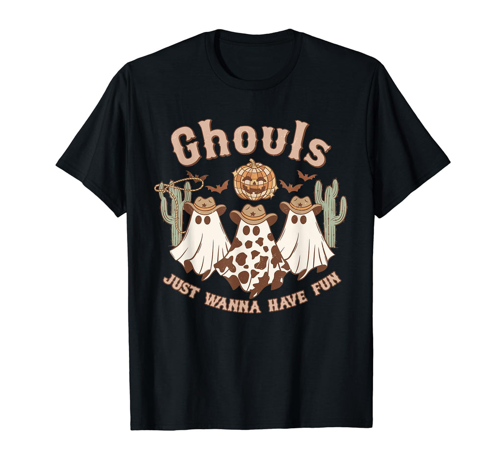 Ghosts Ghouls Fun Cowboy Hat Pumpkin T-Shirt - Novelty Apparel Men Women - T-Shirt, Sweatshirt, Hoodie