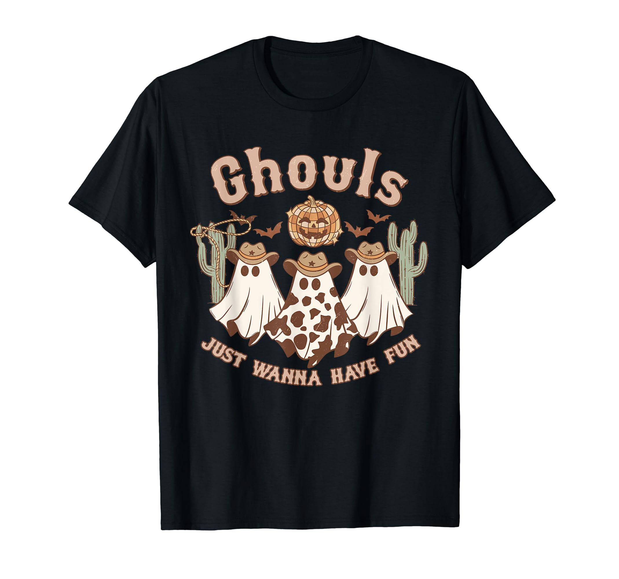 Ghosts Ghouls Fun Cowboy Hat Pumpkin T-Shirt - Novelty Apparel Men Women - T-Shirt, Sweatshirt, Hoodie