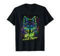 80S Vaporwave Synthwave Wolf Colorful T-Shirt - Trendy Graphic Unisex - T-Shirt, Sweatshirt, Hoodie