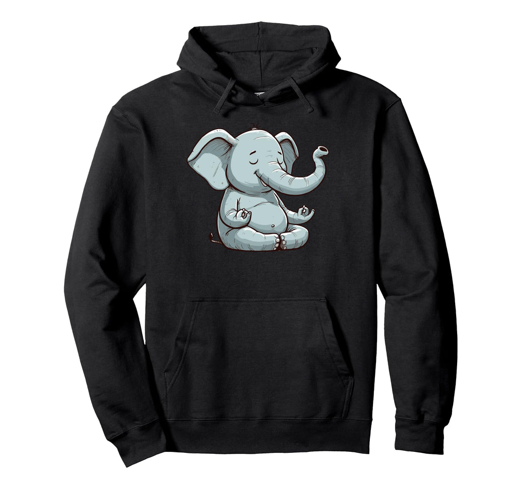 Meditation Elephant Yoga Pose Relaxing Hoodie - Graphic Print for Adults - T-Shirt, Sweatshirt, Hoodie
