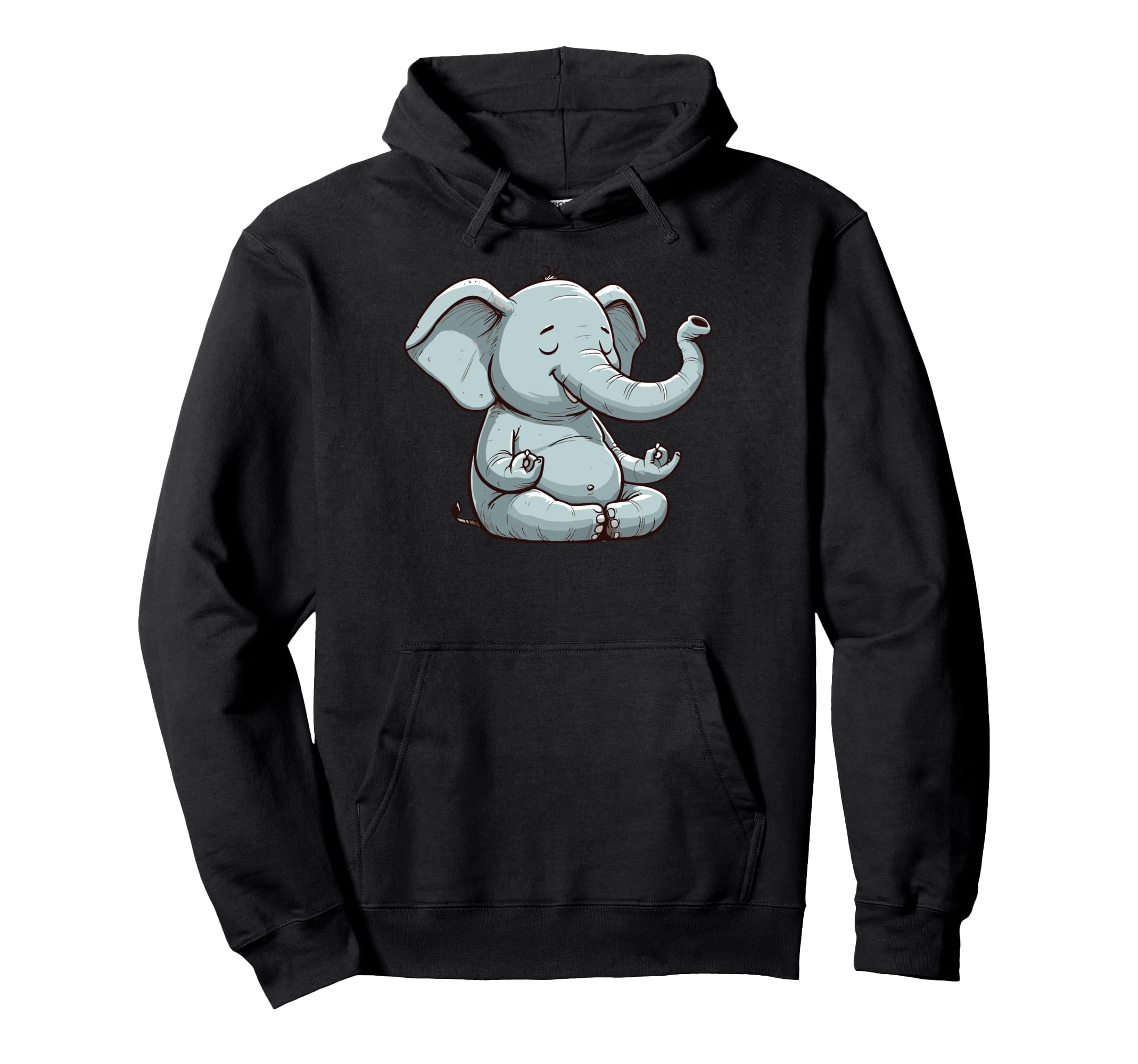 Meditation Elephant Yoga Pose Relaxing Hoodie - Graphic Print for Adults - T-Shirt, Sweatshirt, Hoodie