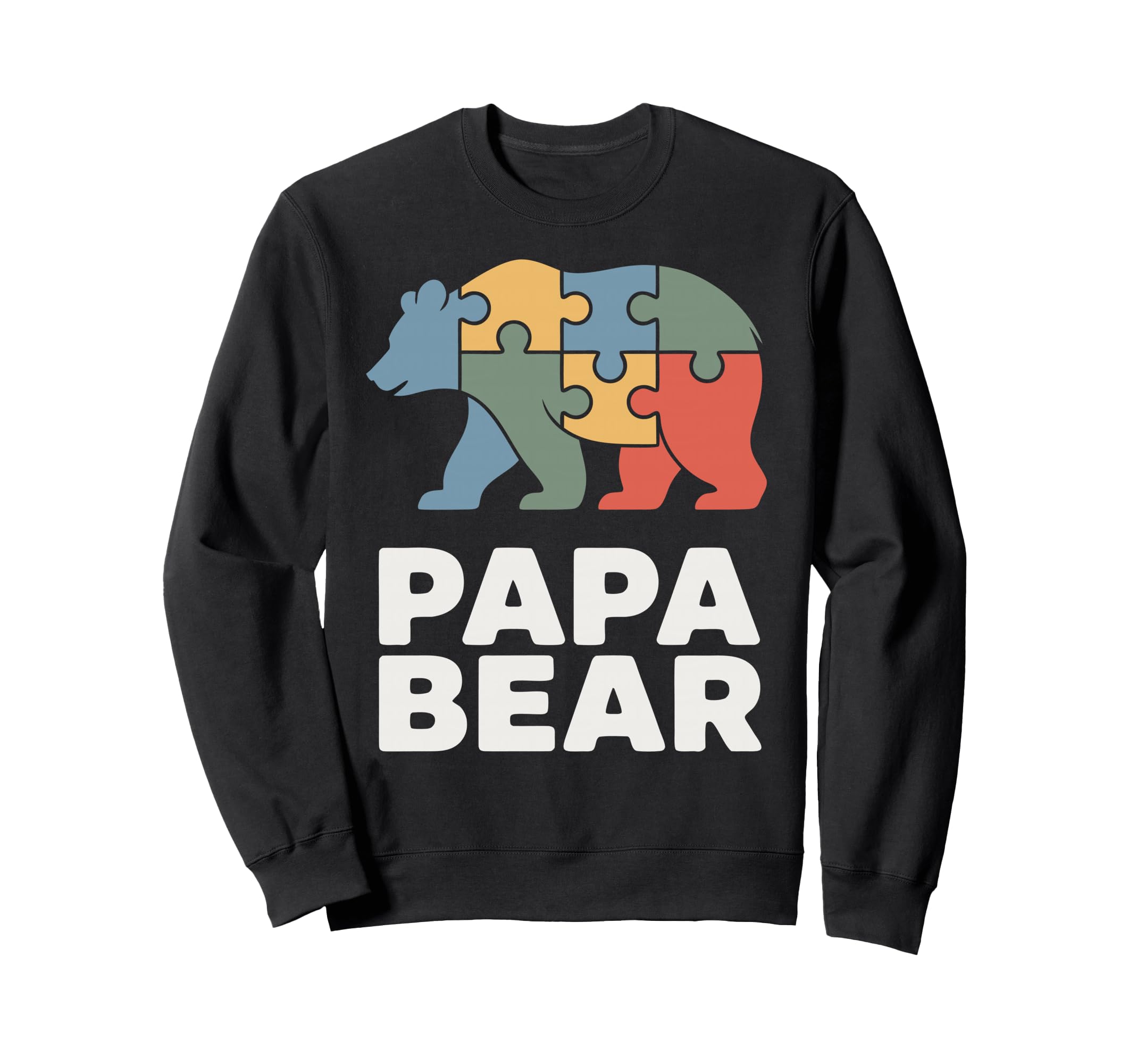 Autism Dad Papa Bear Autistic Child Sweatshirt - Novelty Apparel Unisex - T-Shirt, Sweatshirt, Hoodie