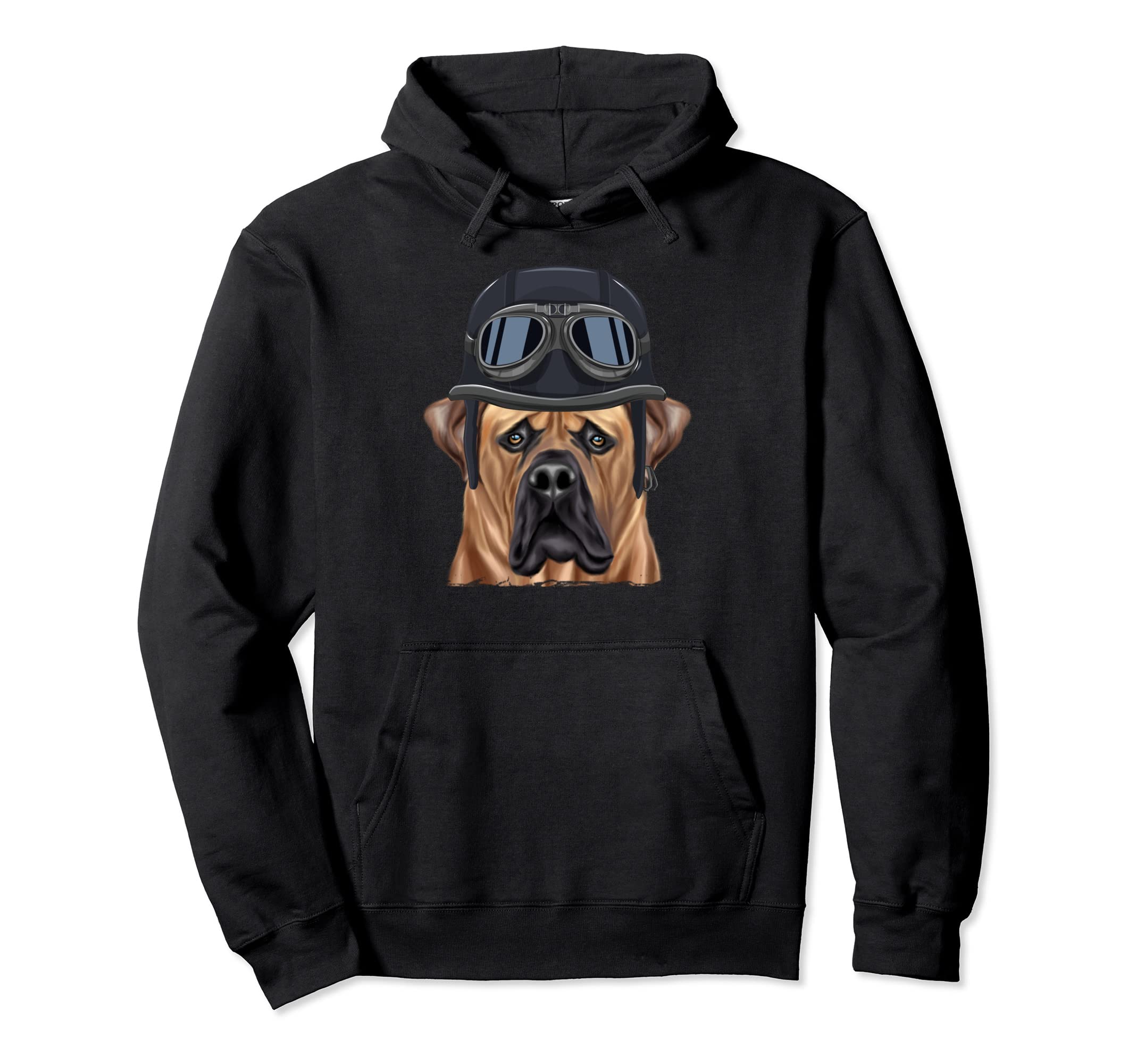 Funny Motorcycle Helmet Boerboel Hoodie - Custom Art Print Unisex - T-Shirt, Sweatshirt, Hoodie