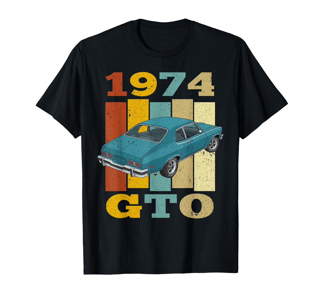 74 1974 Gto American Flag Silhouette T-Shirt - Custom Art Print for Adults - T-Shirt, Sweatshirt, Hoodie
