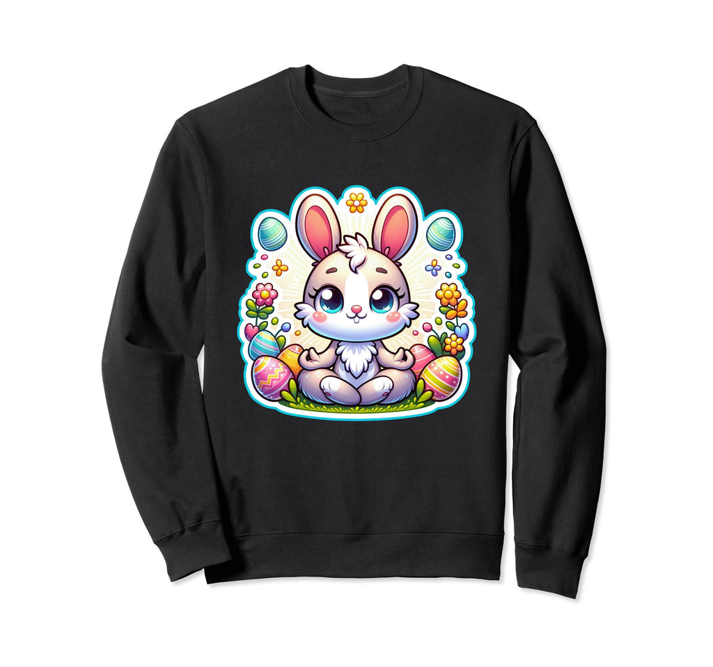 Easter Bunny Yoga Meditation Sweatshirt - Custom Art Print Unisex - T-Shirt, Sweatshirt, Hoodie