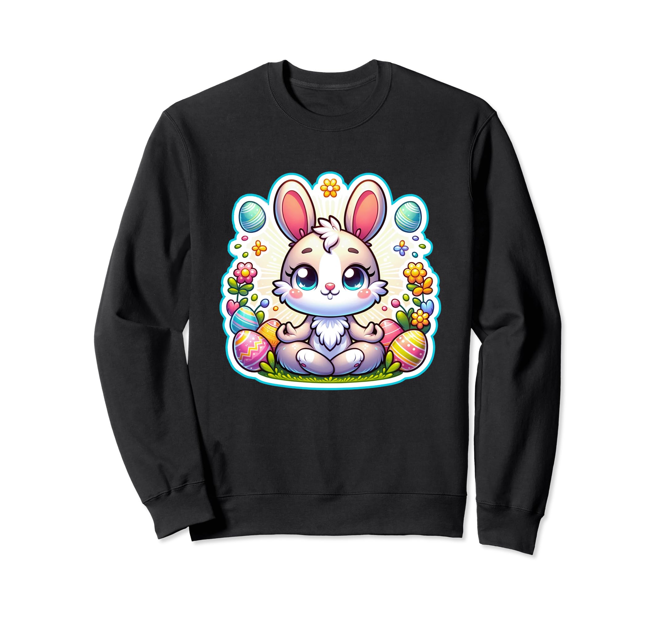 Easter Bunny Yoga Meditation Sweatshirt - Custom Art Print Unisex - T-Shirt, Sweatshirt, Hoodie