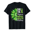 End Stigma Sunflower Mental Health T-Shirt - Custom Art Print Unisex - T-Shirt, Sweatshirt, Hoodie