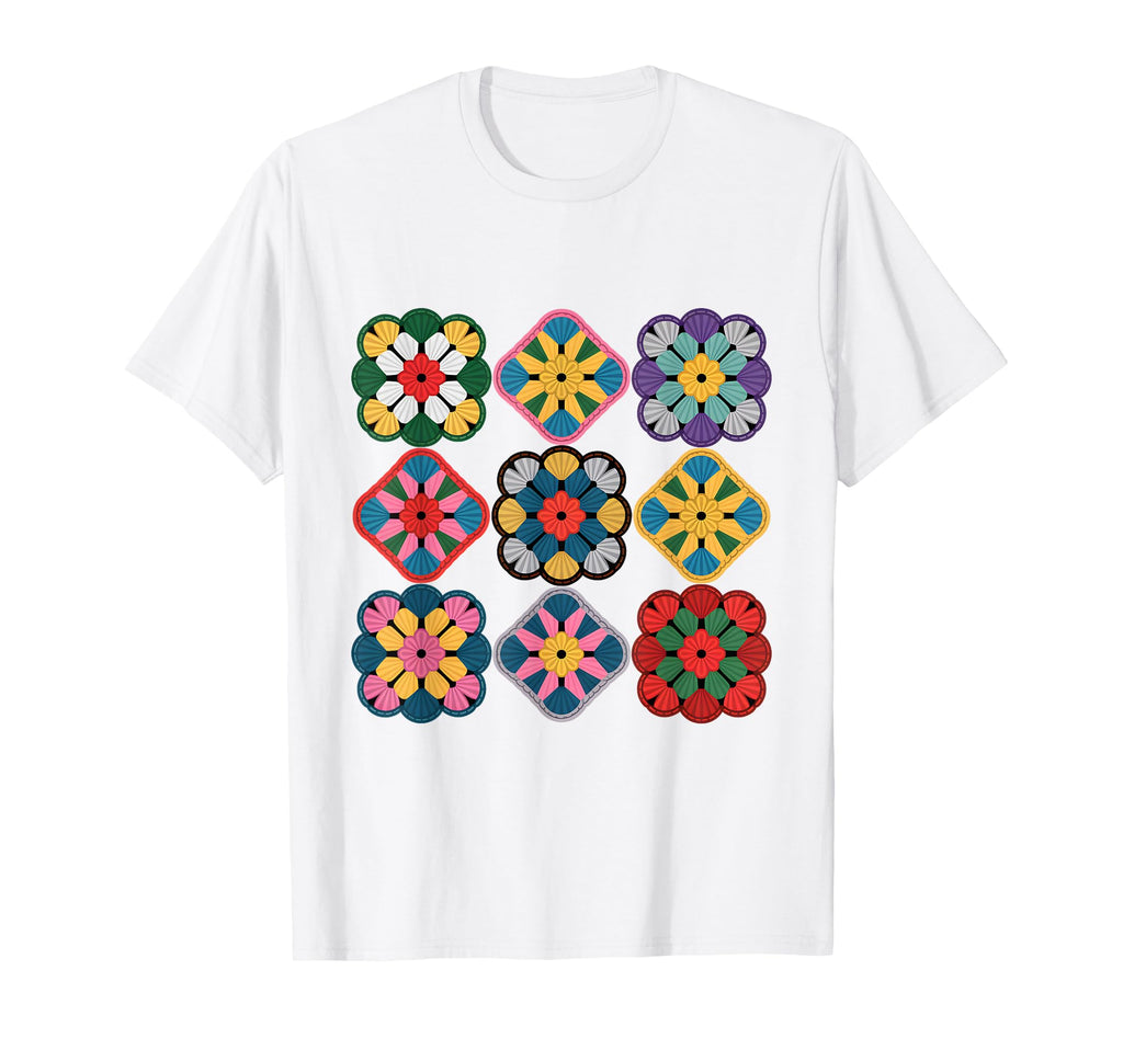 Colorful Granny Square Pattern T-Shirt - Custom Art Print for Adults - T-Shirt, Sweatshirt, Hoodie