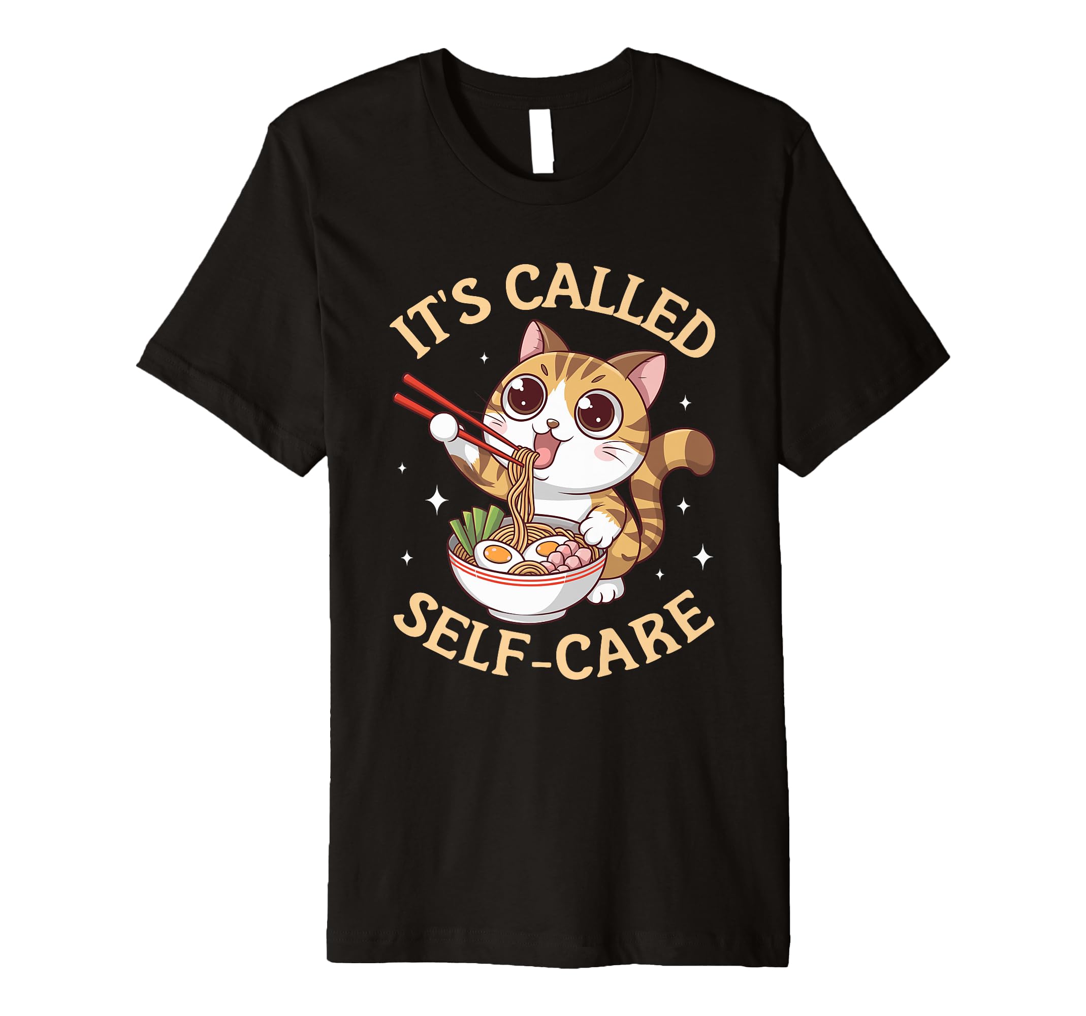 Anime Kawaii Cat Ramen Its Called Self T-Shirt - Trendy Graphic for Adults - T-Shirt, Sweatshirt, Hoodie