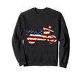 Motorcycle Usa Flag Adventure Sweatshirt - Minimalist Print Men Women - T-Shirt, Sweatshirt, Hoodie