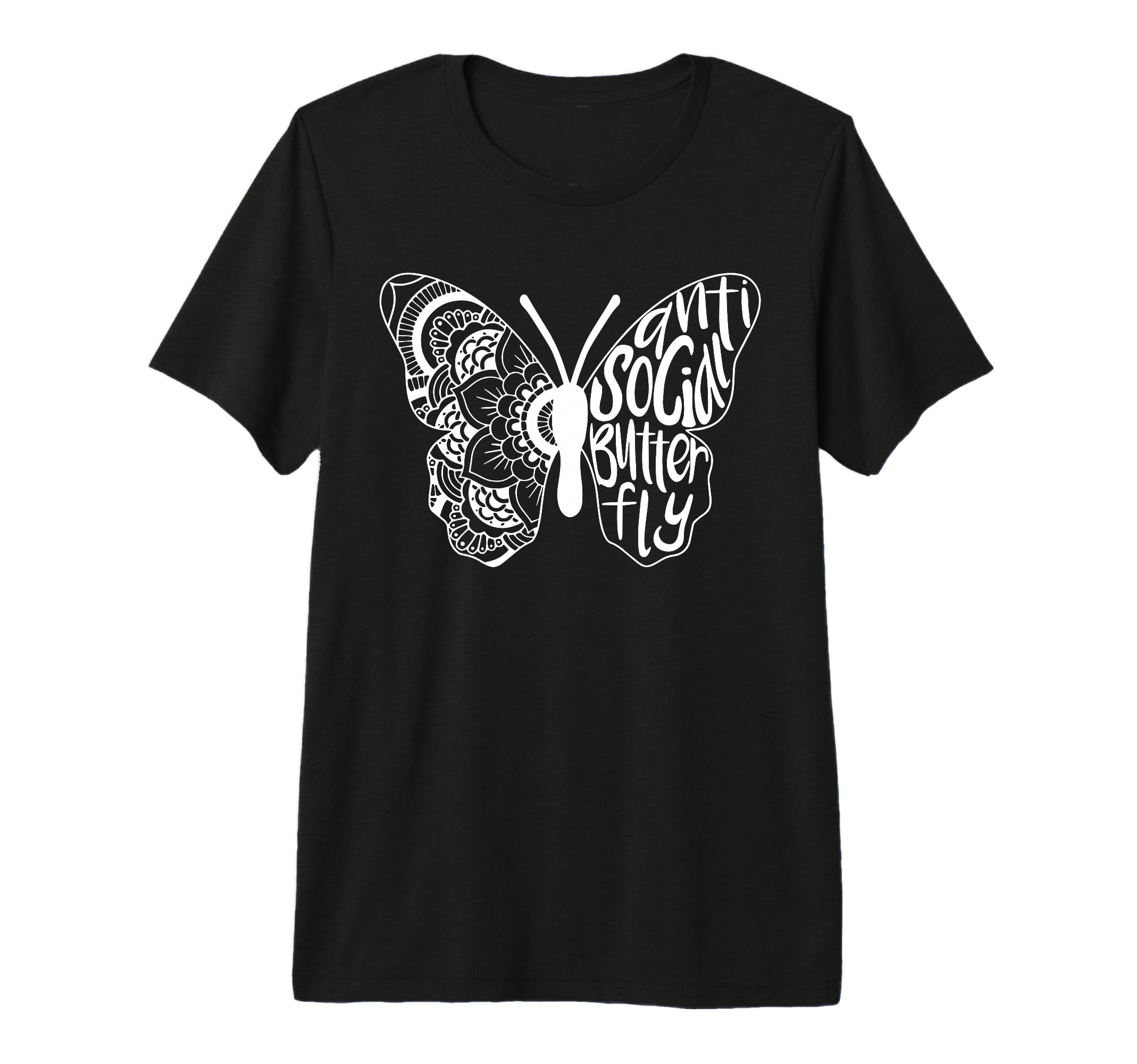 Anti Social Butterfly Introvert T-Shirt - Casual Everyday Wear Men Women - T-Shirt, Sweatshirt, Hoodie