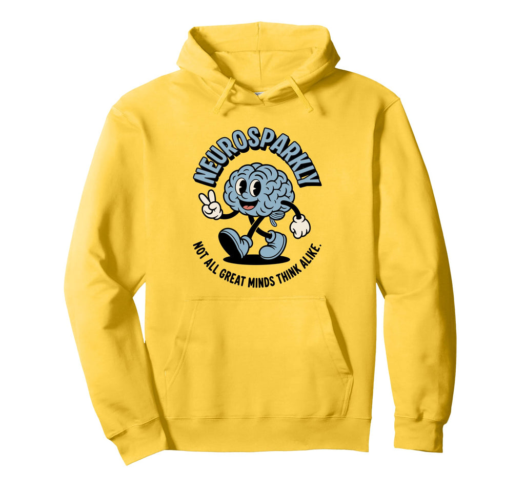 Neurosparkly Brain Autism Spectrum Adhd Hoodie - Fun Novelty Design Unisex - T-Shirt, Sweatshirt, Hoodie