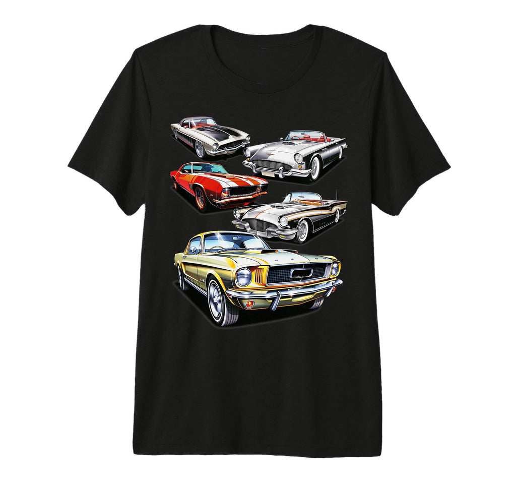 American Muscle Cars Cars Tri Blend T-Shirt - Unique Graphic Men Women - T-Shirt, Sweatshirt, Hoodie