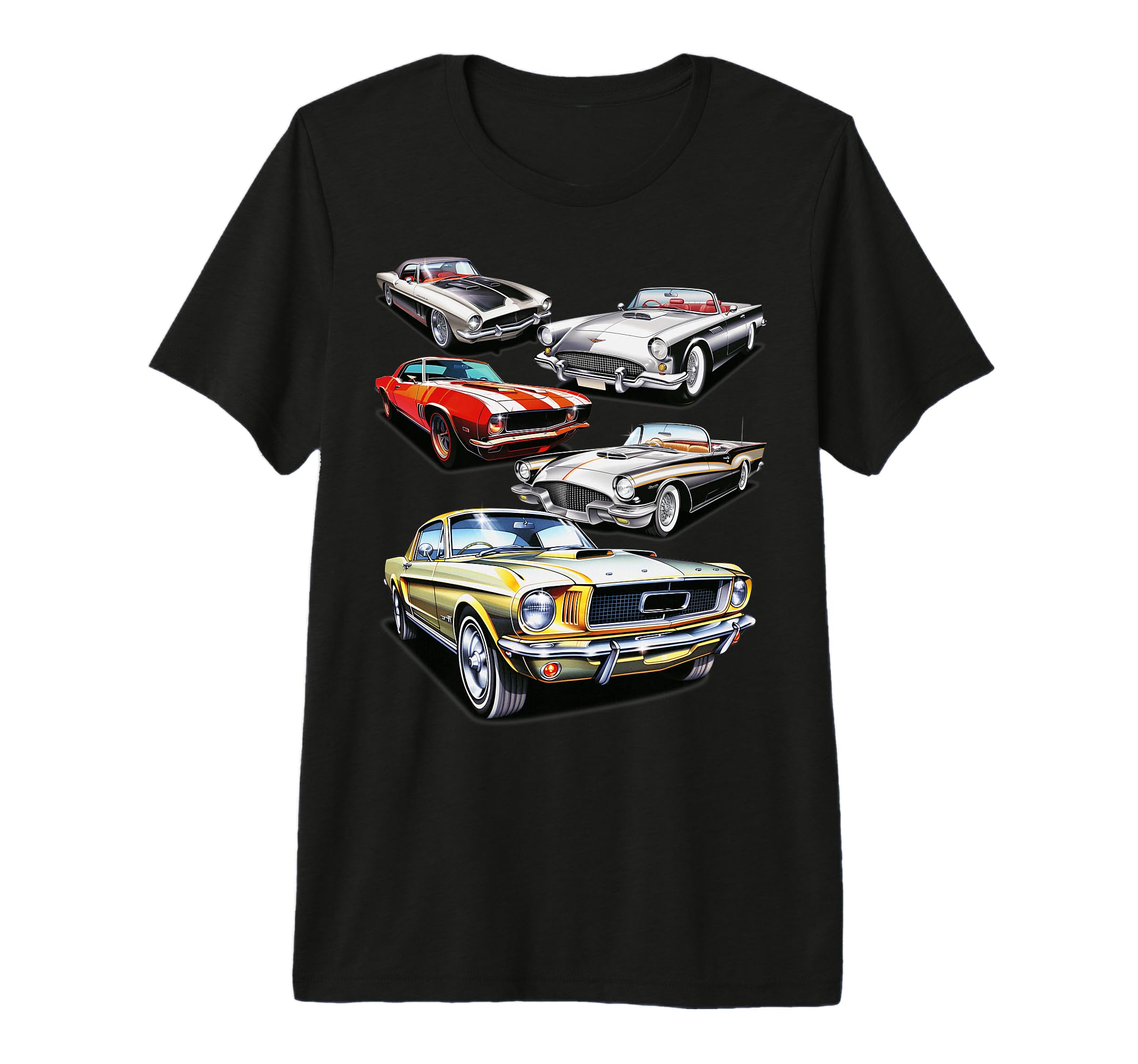 American Muscle Cars Cars Tri Blend T-Shirt - Unique Graphic Men Women - T-Shirt, Sweatshirt, Hoodie