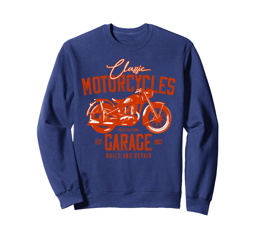 Motorcycle Garage Wrench Build Sweatshirt - Streetwear Style for Adults - T-Shirt, Sweatshirt, Hoodie