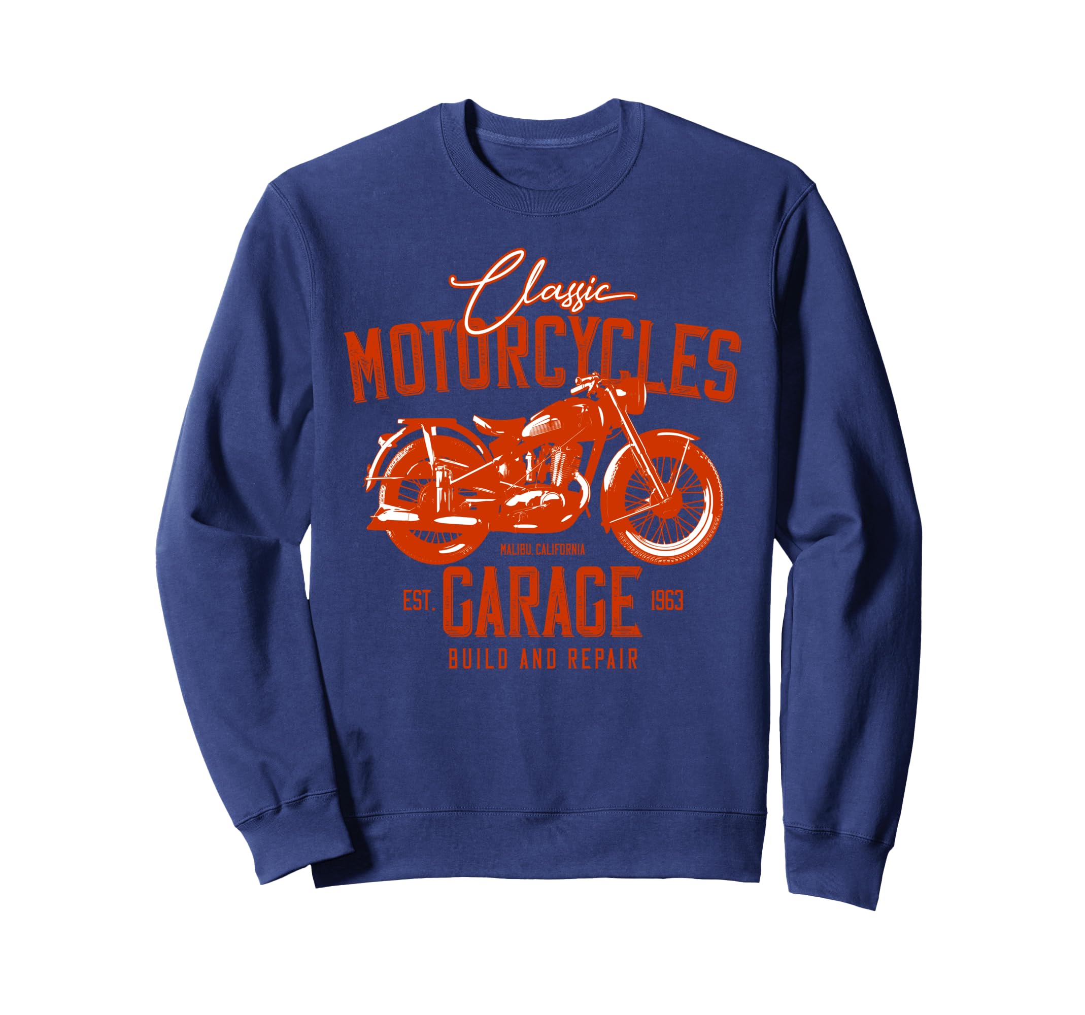 Motorcycle Garage Wrench Build Sweatshirt - Streetwear Style for Adults - T-Shirt, Sweatshirt, Hoodie