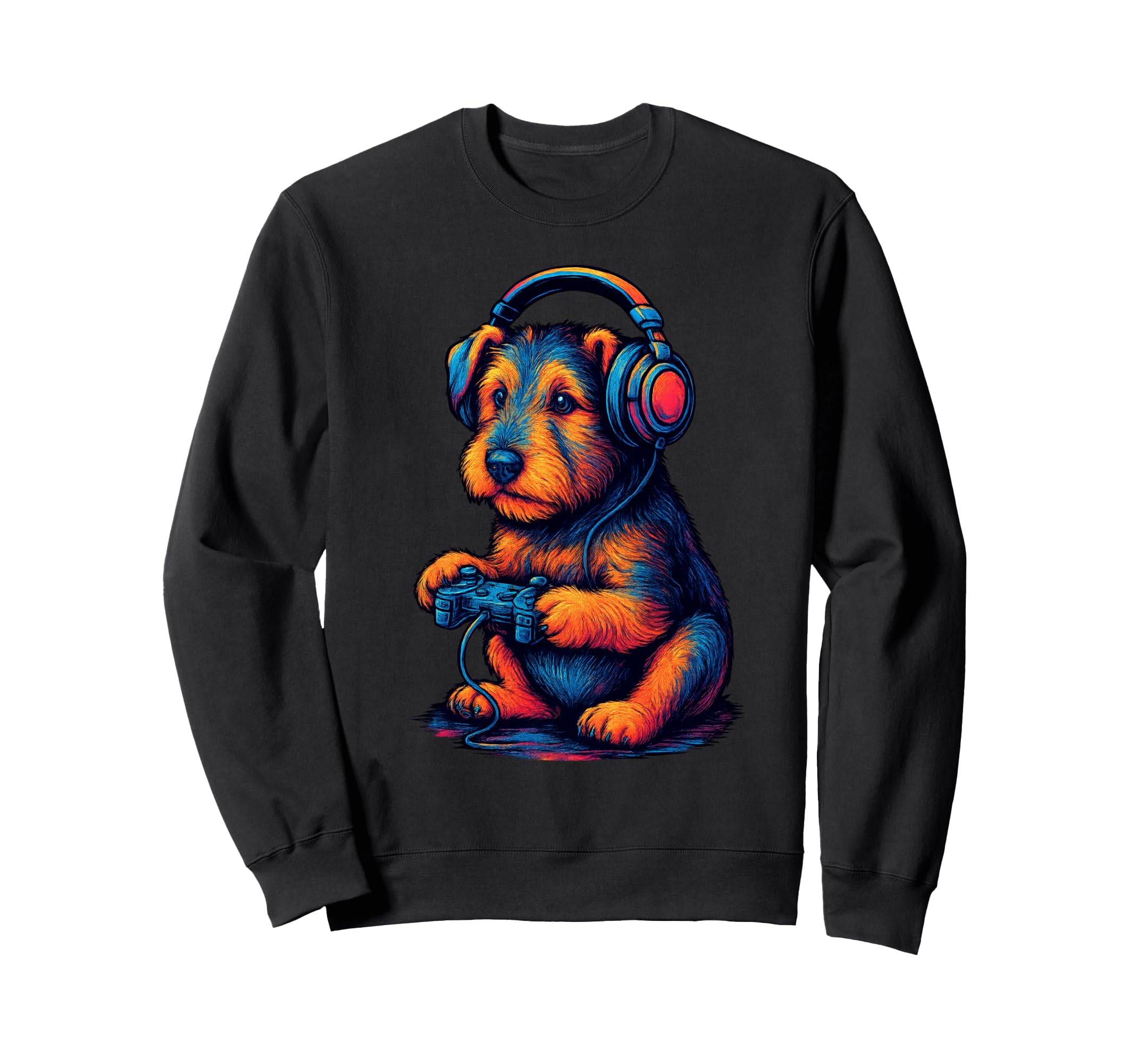 Airedale Terrier Gamer Gaming Sweatshirt - Casual Everyday Wear for Adults - T-Shirt, Sweatshirt, Hoodie
