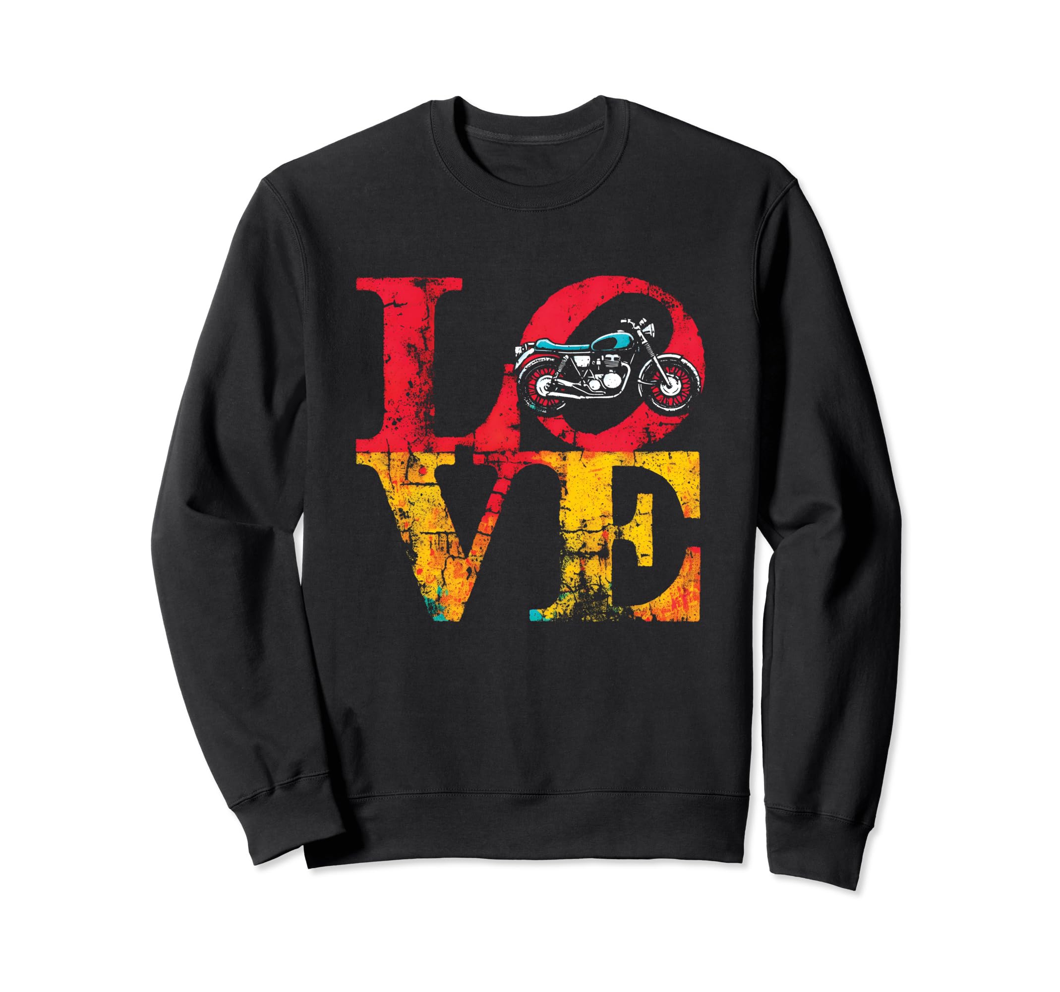 Love Motorcycling Colorful Sweatshirt - Fun Novelty Design Unisex - T-Shirt, Sweatshirt, Hoodie