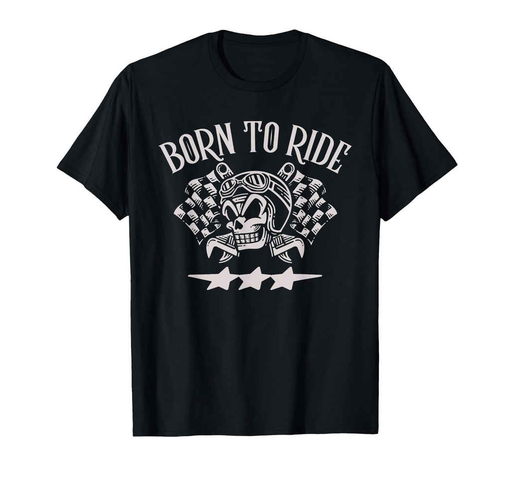 Us Flag American Motorcycle Biker T-Shirt - Fun Novelty Design for Adults - T-Shirt, Sweatshirt, Hoodie