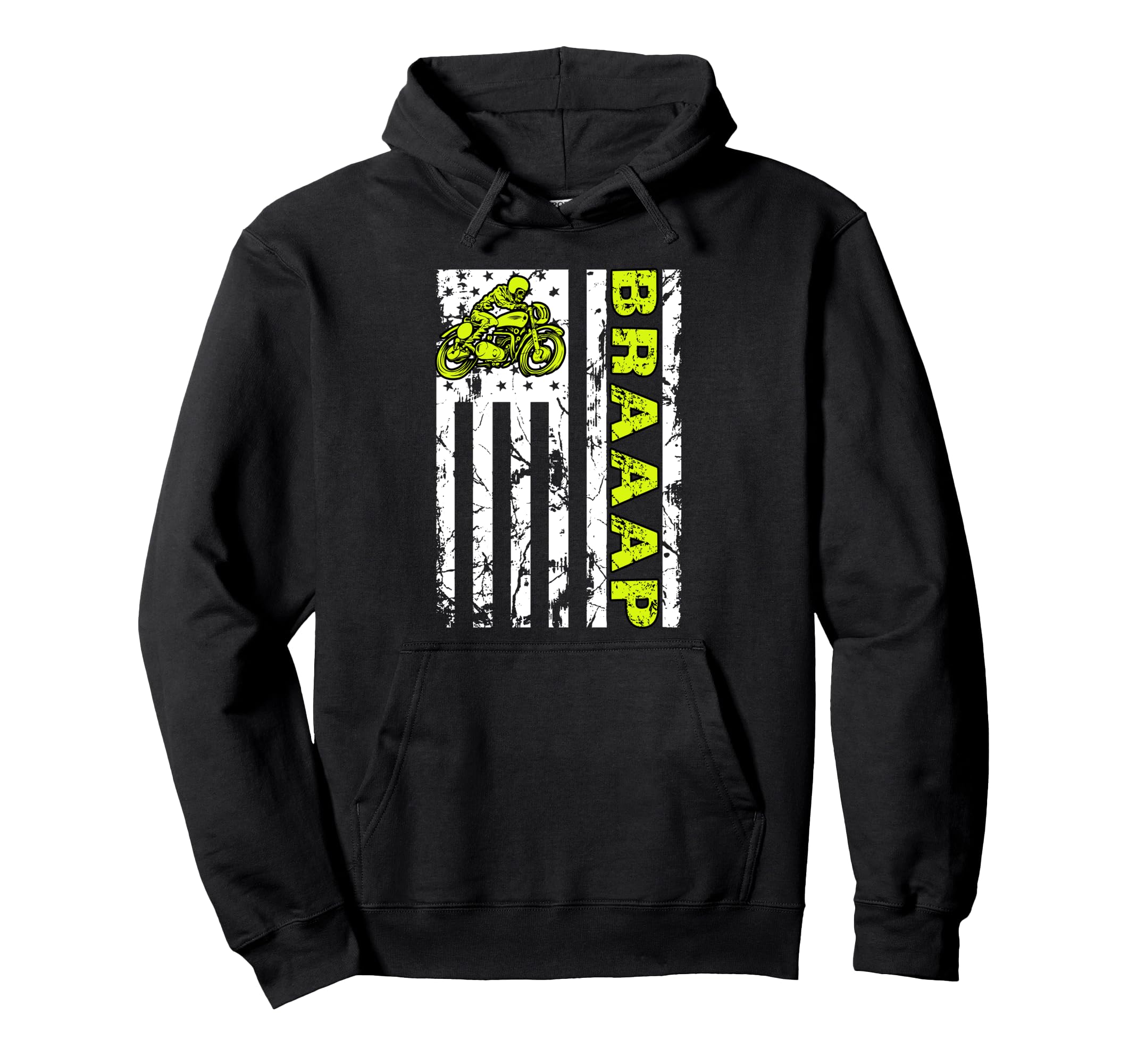 Usa Flag Brap Braap Motocross Dirt Bike Hoodie - Trendy Graphic Men Women - T-Shirt, Sweatshirt, Hoodie