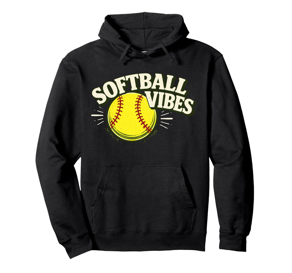 Softball Vibes Ball Ball Hoodie - Fun Novelty Design Unisex - T-Shirt, Sweatshirt, Hoodie