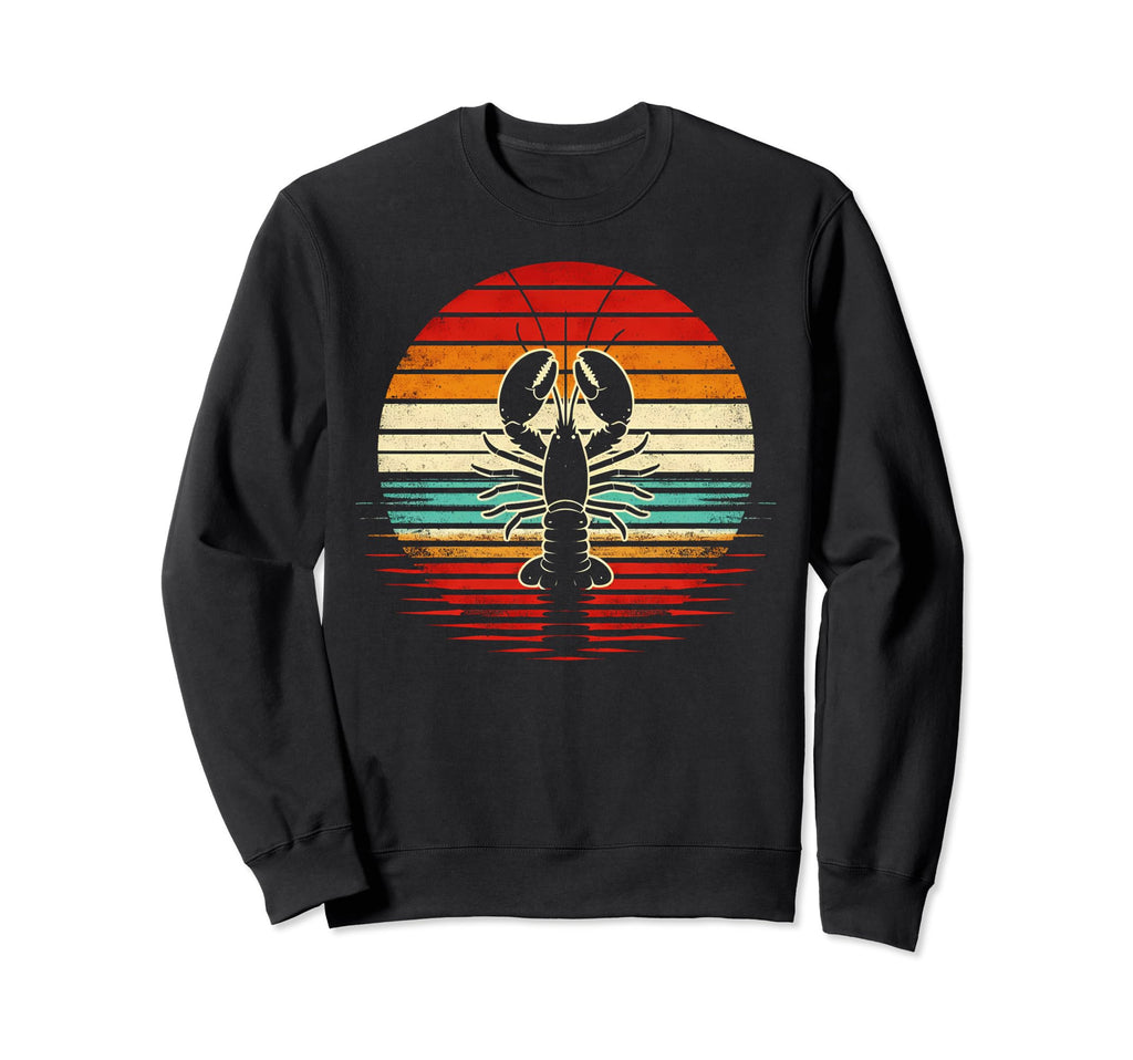 Lobster Sunset Safari 70S Fishing Sweatshirt - Aesthetic Graphic for Adults - T-Shirt, Sweatshirt, Hoodie